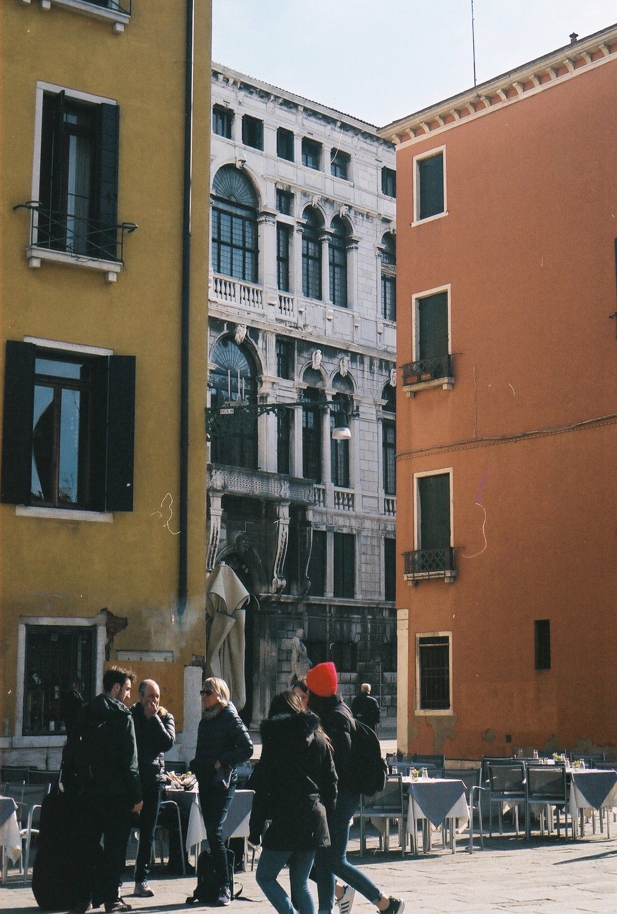 Ochre and terracotta facades in Venice